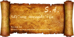 Süveg Annamária névjegykártya